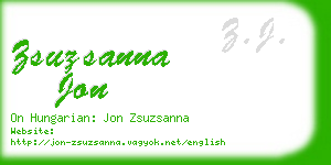 zsuzsanna jon business card